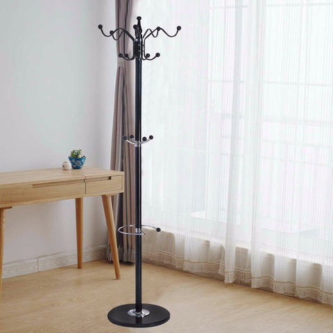 Office Coat Stand 15 Hooks with marble base