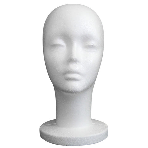 Female Styrofoam Mannequin Manikin Head Model Foam Wig Hair Glasses Display