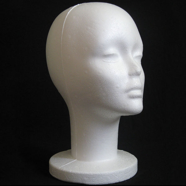 Female Styrofoam Mannequin Manikin Head Model Foam Wig Hair Glasses Display