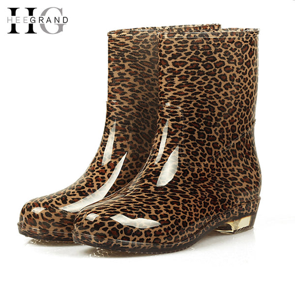 Leopard Rain Boots