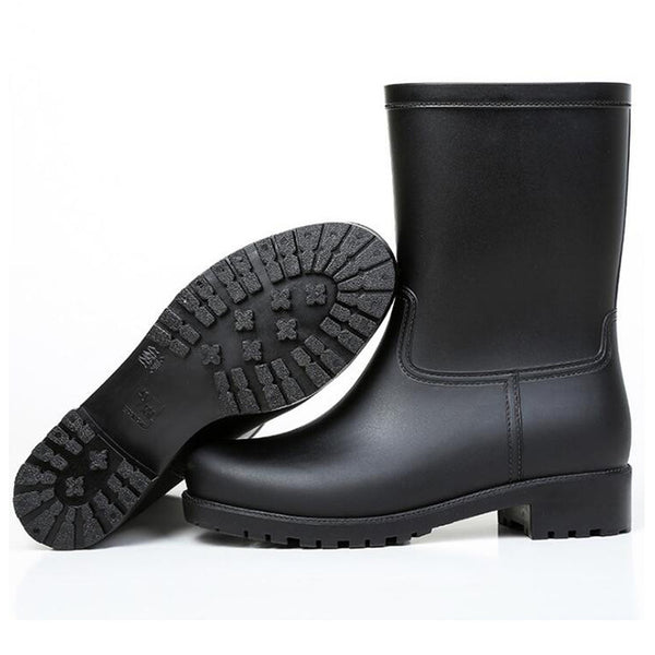 Blue/Black mid-calf wellies