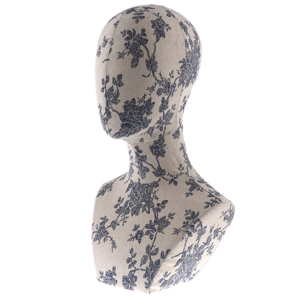 Patterned Mannequin Head Display Stand