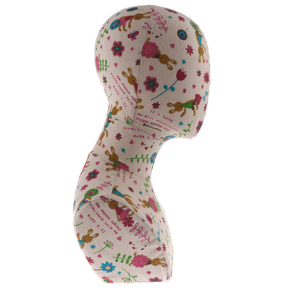 Patterned Mannequin Head Display Stand