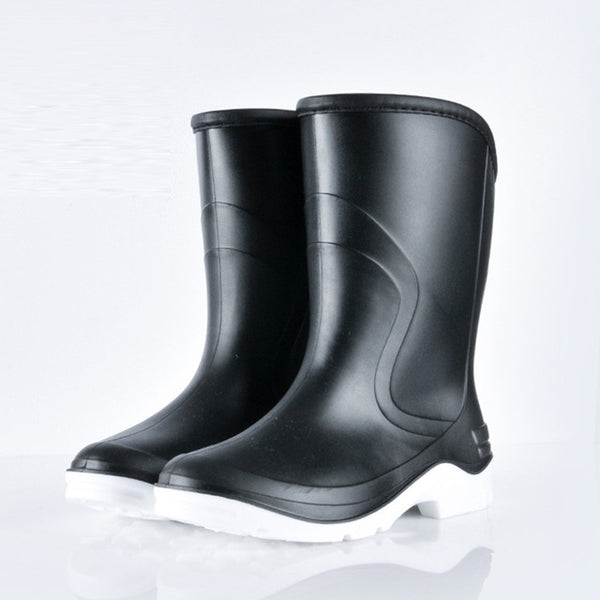 HEE GRAND Women Rain Boots Women Ankle Boots with Candy Color Platform High Warm Medium Heel Women Shoes Size 36-40 XWX6735