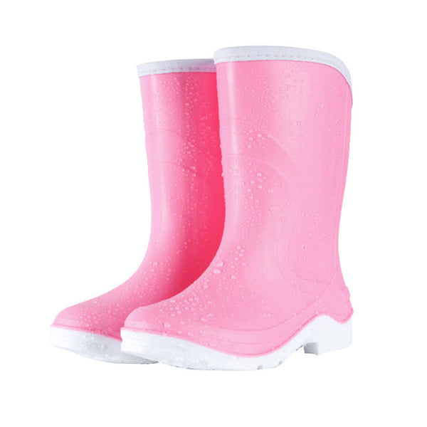 HEE GRAND Women Rain Boots Women Ankle Boots with Candy Color Platform High Warm Medium Heel Women Shoes Size 36-40 XWX6735