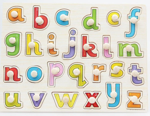 Wooden Peg Puzzles (choose from farm, alphabet, shapes, sealife)