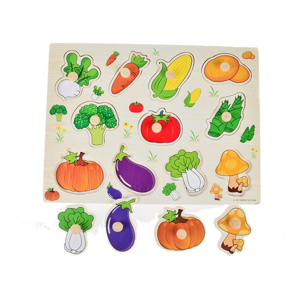 Wooden Peg Puzzles (choose from farm, alphabet, shapes, sealife)