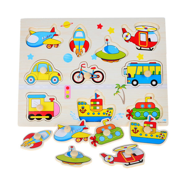 Wooden Peg Puzzles (choose from farm, alphabet, shapes, sealife)