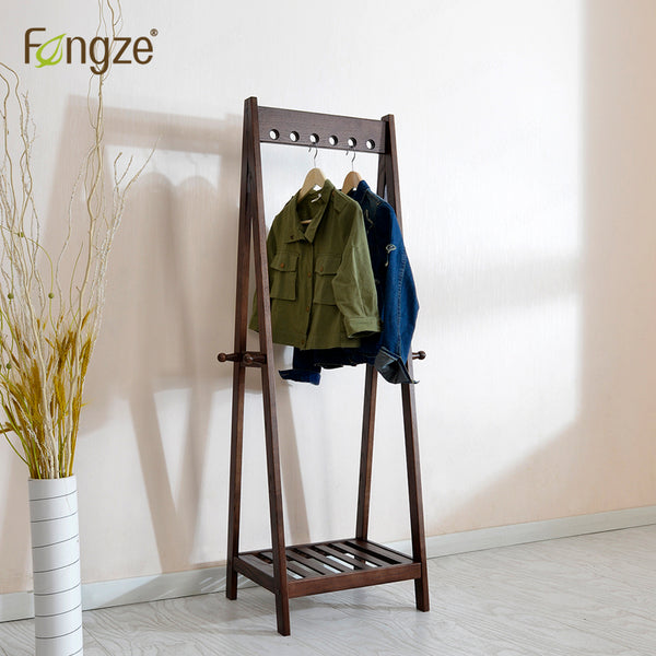 FengZe Furnishing FZ906 Modern Simplicity Hat Rack Solid oak&birch Hall Living Standing Hanger Scarves Hats Bags Clothes Shelf