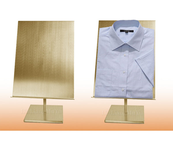 Linliangmuyu metal adjustable angle shirt desktop diaplay stand holder shirt display accessories CS03