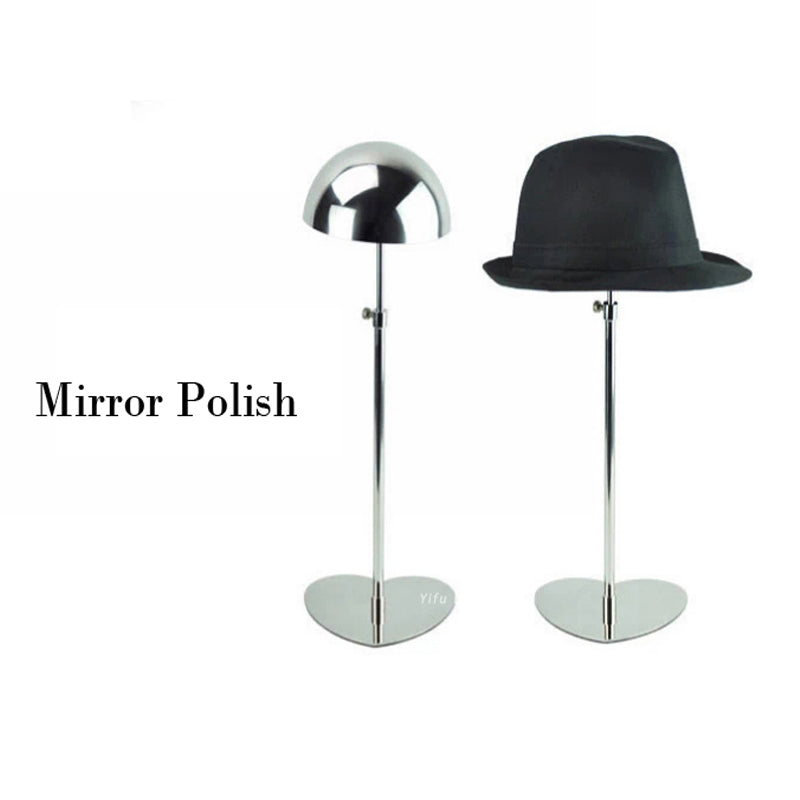 Free shipping Metal Hat display stand mirror polish hat display rack hat holder cap display HH002-Mirror polish