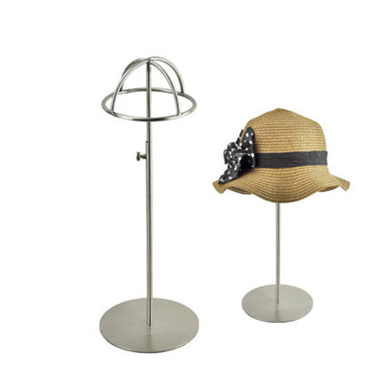 Free shipping Metal Hat display hat stand Gold hat display rack stainless steel hat holder cap display HH014-Matte Silver