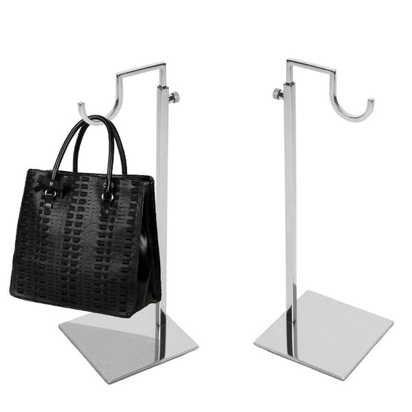 Linliangmuyu  Curved Hook metal Matte Silver / gold  Adjustable Handbag Display Stand  stainless steel Top-quality BJ15