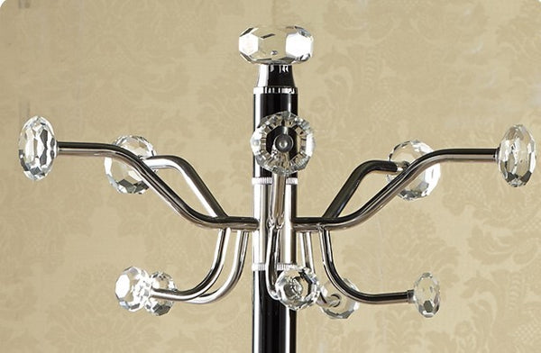 Elegant crystal peg coat stand