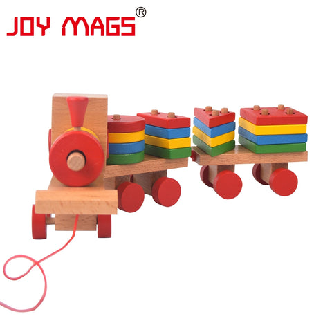 Wooden Train with Blocks
