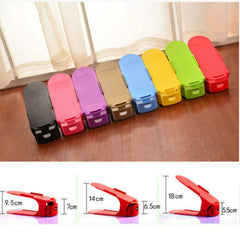 1PC Shoe Storage Stand Holders Shelf Rack Organizer Space Saver Holder Plastic Black Blue Yellow Purple Red Pink Green Khaki