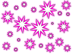 Pink Star Sparkles Pattern