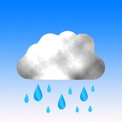 Rainy weather cloud heavy rain weather symbol