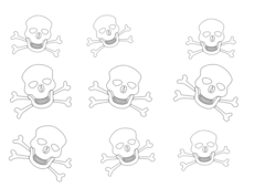 Nine Skull Pattern Background