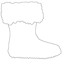Snow boot outline