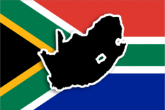 South Africa Border on South African Map (image only)
