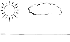 Sun, Cloud, and Earth Outline