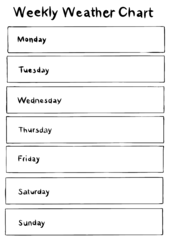 Weekly Weather Chart for Schools