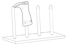Wellington Boot on Welly Pegs (Welly Outline)