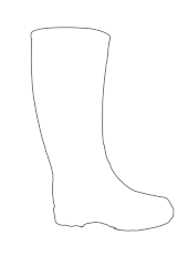 Welly Boot Outline - Fun Activity