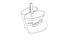 Welly Peg Outline for Colouring-in